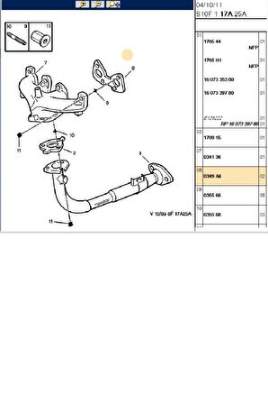 Egzoz Manifold Contası TU5JP 106 206 306 (0349A6-41209020)