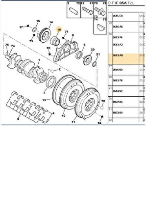 Krank Dişlisi DW10 307 308 406 5008 Partner (0513A9)