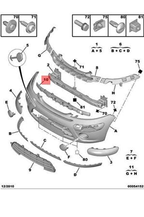 Ön Tampon İç Travers C3 (7414PK-22359020)