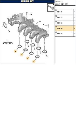 Emme Manifold Contası Küçük 307 407 DW6 (0348R5)