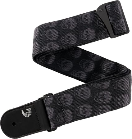 D'Addario dokuma gitar askısı - gitar aksesuarı - kayış elektro gitar, kayış akustik gitar, elektro gitar ve kayış bas gitar - siyah iki katlı