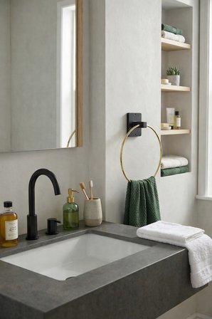 Yapışkanlı Gold Halka Havluluk Duvar Tipi Delme Gerektirmez Banyo Havlu Askılığı S-102 KGT