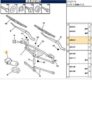 Cam Silgi Motoru 106 Saxo (579138-640583)