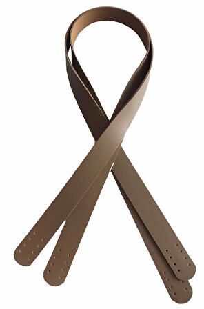 70x2.4 cm, Tek Kat Suni Deri Vizon Renk Çift Sap