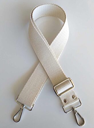 Pamuklu Kolon 120x4 Cm Gümüş Metal Krem Renk