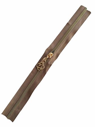 Başlıklı Fermuar 30 cm Light Gold Metal Vizon