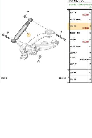 Arka Amortisör 206 (5206V8-9811403080-N7312112)