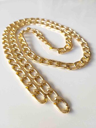 Light Gold Klasik İnce Çanta  Zinciri (100 cm)