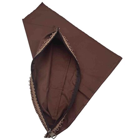 Koyu Kahve Renk 45x45 cm, Dikilmiş Halde, Fermuarlı  Astar