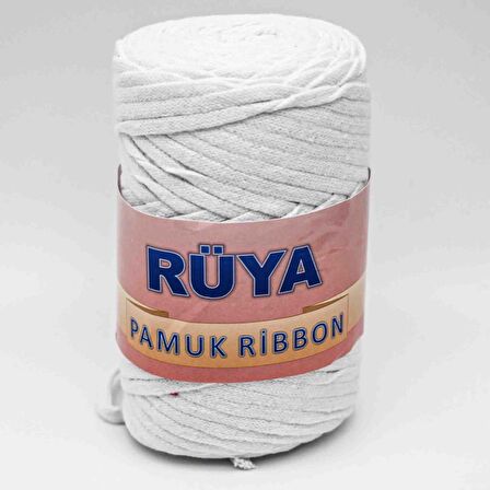 Beyaz Renk Pamuk Ribbon No:6
