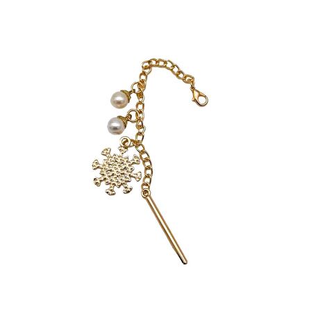 Kar Tanesi Light Gold Sarkaç Süs 20 cm