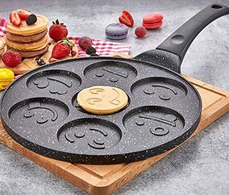 Granit Pankek Döküm Tava 28 Cm - Emojili
