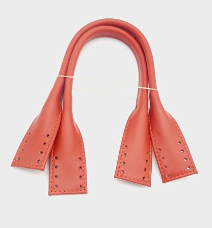 Gerçek Deri Kısa Pelikan Model Çanta Sap Kırmızı Renk