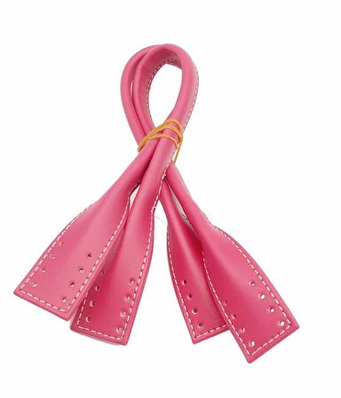 Suni Deri Pelikan Model Kısa Çanta Sapı Pembe