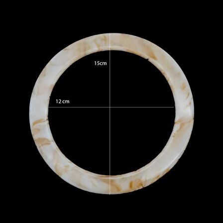 15cm Yuvarlak Akrilik Yeşil Mermer Desen Çanta Sapı