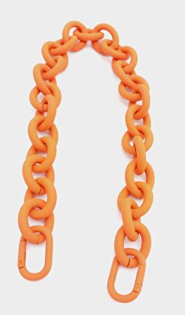 48 cm Turuncu Renk Buzlu (Mat) Zincir