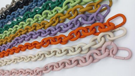 48 cm Turuncu Renk Buzlu (Mat) Zincir