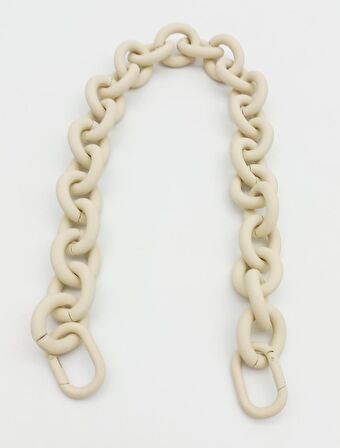 48 cm Krem Renk Buzlu (Mat) Zincir