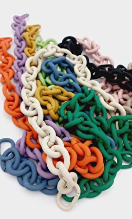 48 cm Açık Yeşil Renk Buzlu (Mat) Zincir