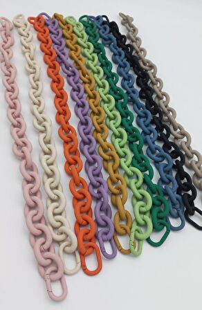 48 cm Koyu Yeşil Renk Buzlu (Mat) Zincir