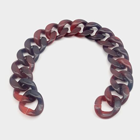 37 cm Akrilik Bordo Renk Çanta Zinciri