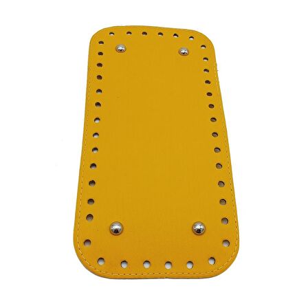 Suni Deri Sarı Renk 25X12 cm Dikdörtgen Çanta Tabanı