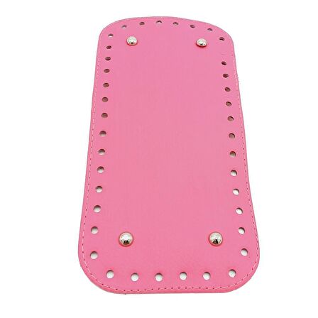 Suni Deri Fuşya Renk 25X12 cm Dikdörtgen Çanta Tabanı