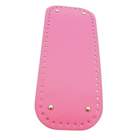Suni Deri Fuşya Renk 32X12 cm Dikdörtgen Çanta Tabanı