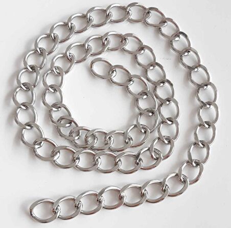 Gümüş Renk Geniş Çanta Zinciri 1 Metre