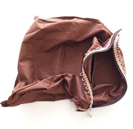 28X28 Cm, Dikilmiş Halde, Fermuarlı Astar Koyu Kahve