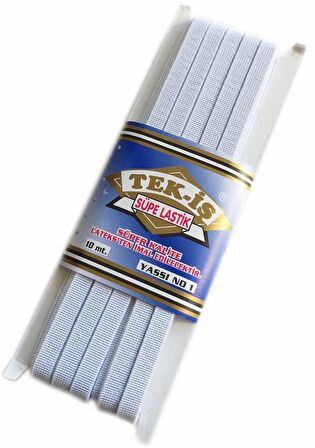 Lastik Süpe Beyaz Yassı No:1