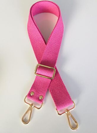 Pamuklu Kolon 120X4 Cm Light Gold Metal Fuşya