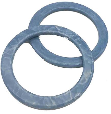 13Cm Yuvarlak Akrilik Karolina Mavi Mermer Desen Çanta Sapı