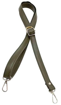 Haki Yeşili 125X2 Cm Çanta Sapı Sürgütlü Gümüş Metal