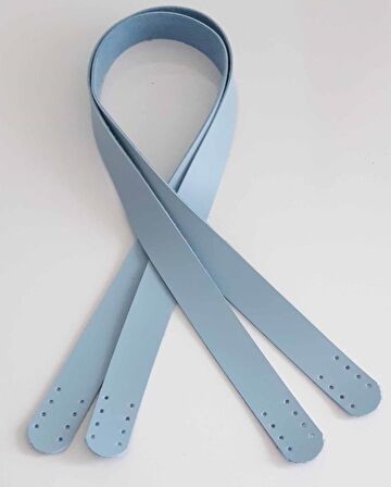 80X2.5 Cm, Bebe Mavi Suni Deri Çanta Sapı