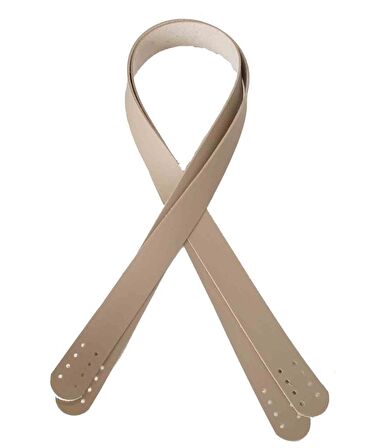 80X2.4 Cm Bej Renk Suni Deri Çanta Sapı