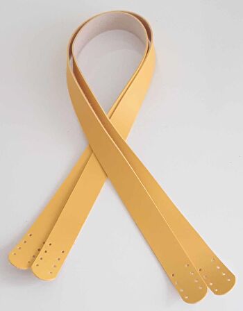 80X2.5 Cm, Sarı Renk Suni Deri Çanta Sapı