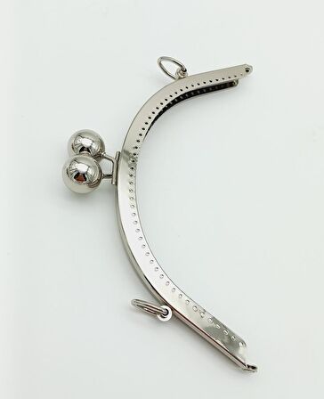 20 Cm Metal Toplu Gümüş Renk Çanta Klipsi