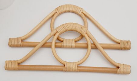 Göz Model Açık Ton Gerçek Bambu Çanta Sapı