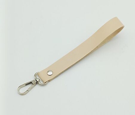 Tek Kat Suni Deri Krem Renk Elcik Gümüş Metal