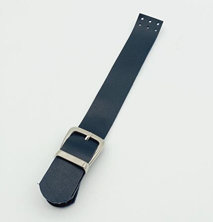 Tek Kat 18 Cm Suni Deri Lacivert Kapak Gümüş Metal
