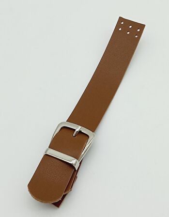 Tek Kat 18 Cm Suni Deri Taba Kapak Gümüş Metal
