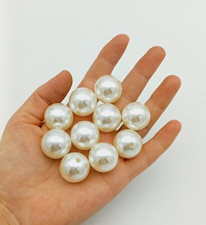 Delikli İnci 22 mm 10 Adet