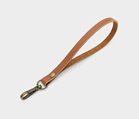 Gerçek Deri Taba Renk Elcik Antik Metalli