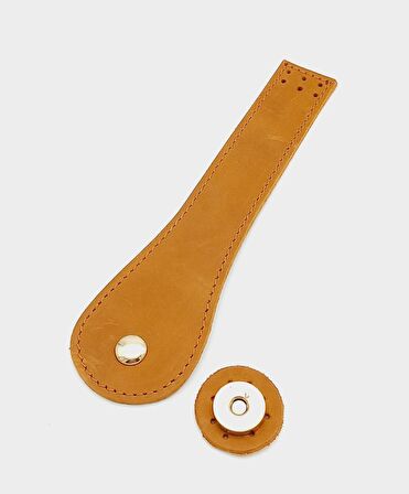 Gerçek Deri Armut Model Kapak Açık Taba Light Gold Metalli