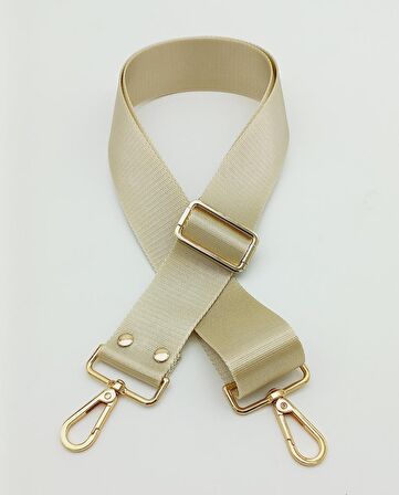 Polyester Kolon 120X4 Cm Bej Light Gold Metalli