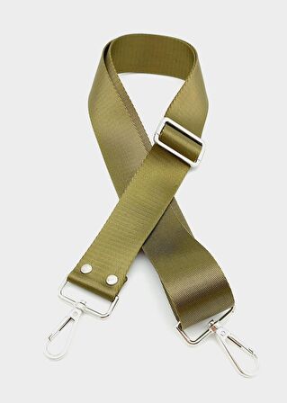 Polyester Kolon 120X4 Cm Haki Yeşil Gümüş Metalli