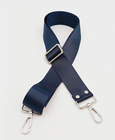 Polyester Kolon 120X4 Cm Lacivert Gümüş Metalli