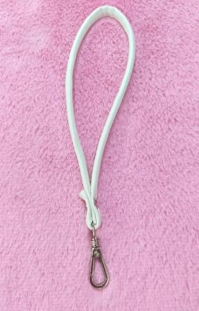 Dikişli Suni Deri Beyaz Renk Elcik Gümüş Metal