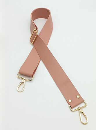 Suni Deri Pudra 120X4 Cm Çanta Sapı Kalsap Light Gold Metalli